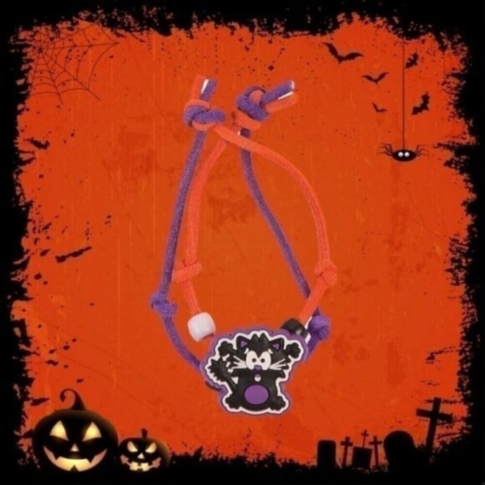 Halloween Scaredy Cat Bracelet Craft Kit (10 Pk)